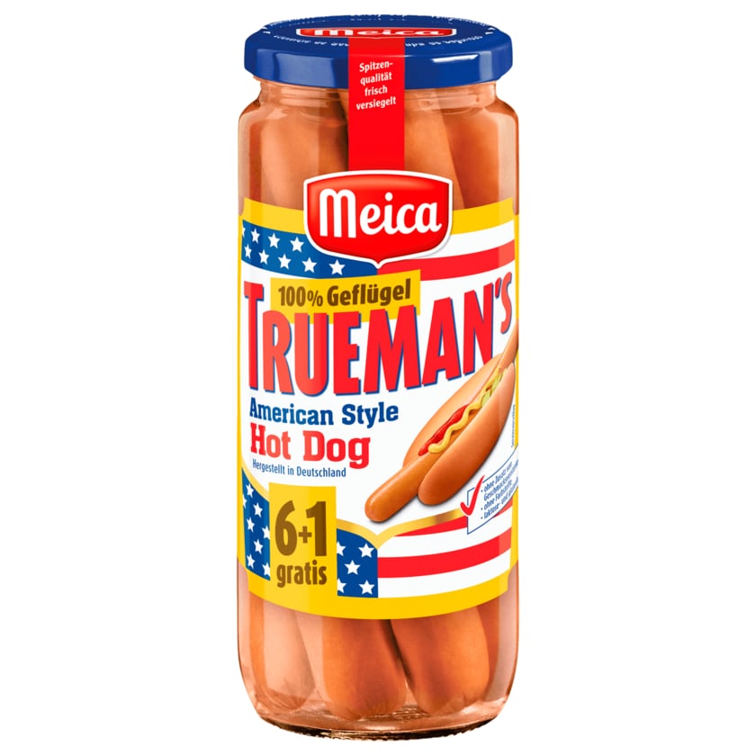 Meica Truemans Geflügel Hot-Dog 350g, 7 Stück
